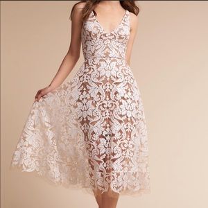 BHLDN Anette Dress the Population white lace dress
